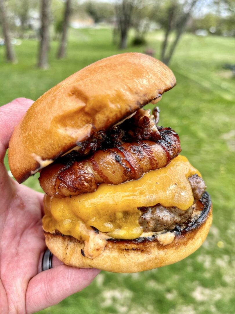 finished burger