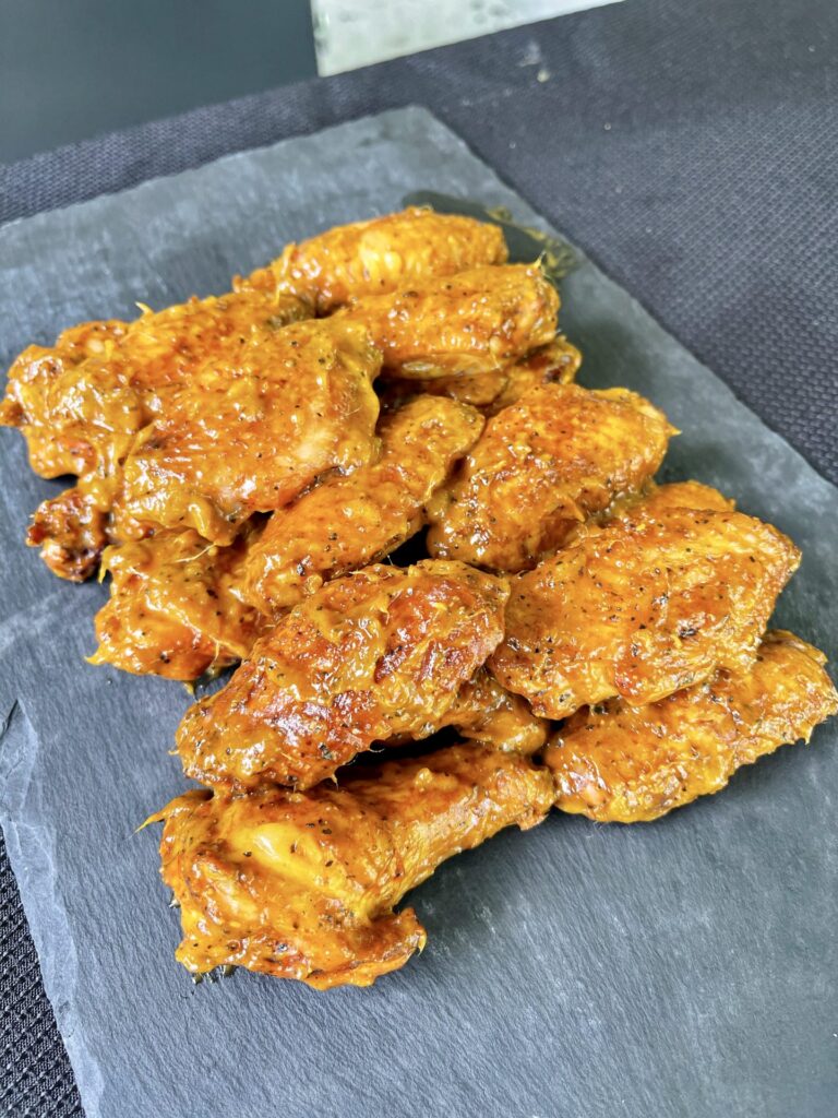 finished chicken wings