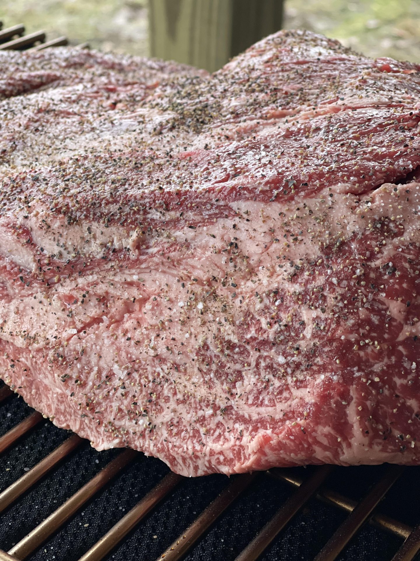 prepped brisket