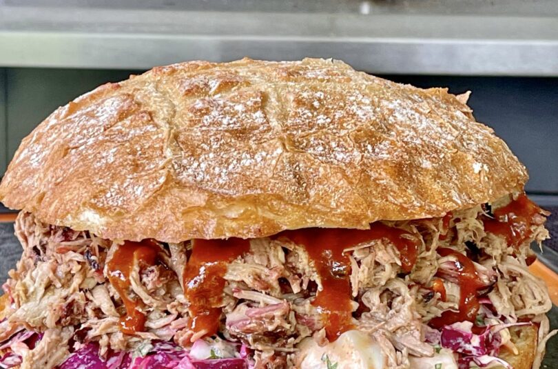 Pork Butt Injected with Pineapple Tequila Hot Sauce