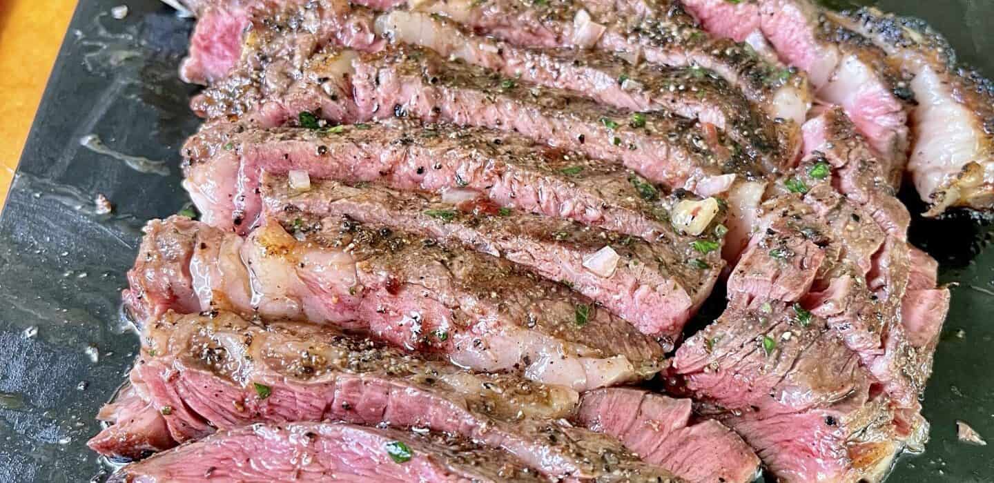 sliced bone in ribeye
