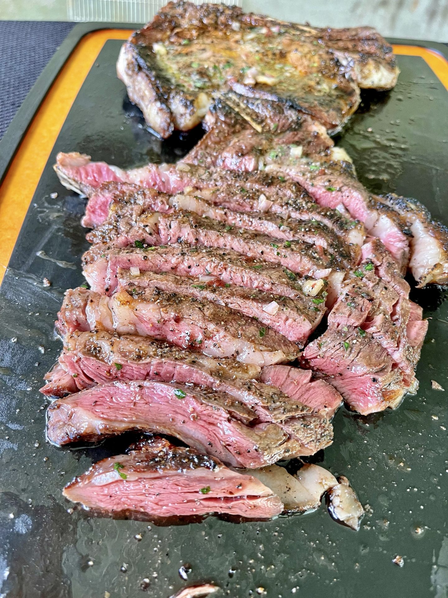 sliced bone in ribeye