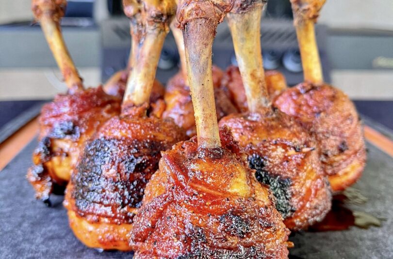 finished nashville hot chicken lollipop