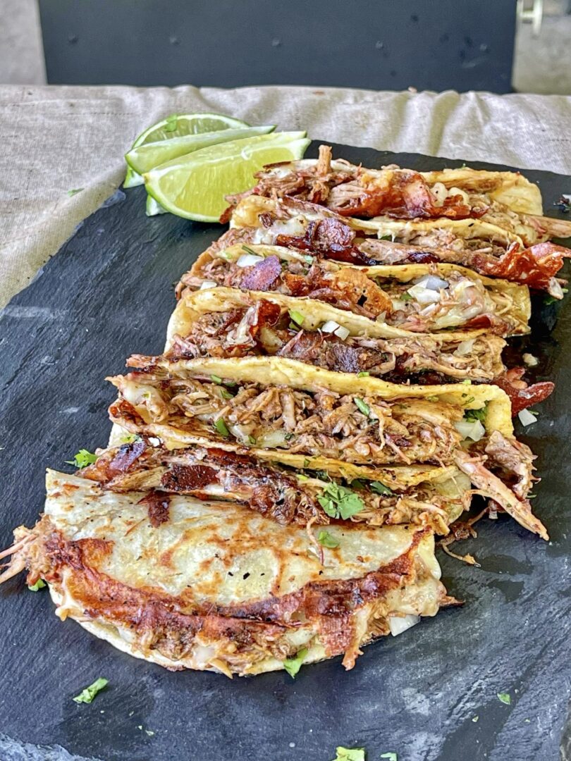 finished pulled pork tacos