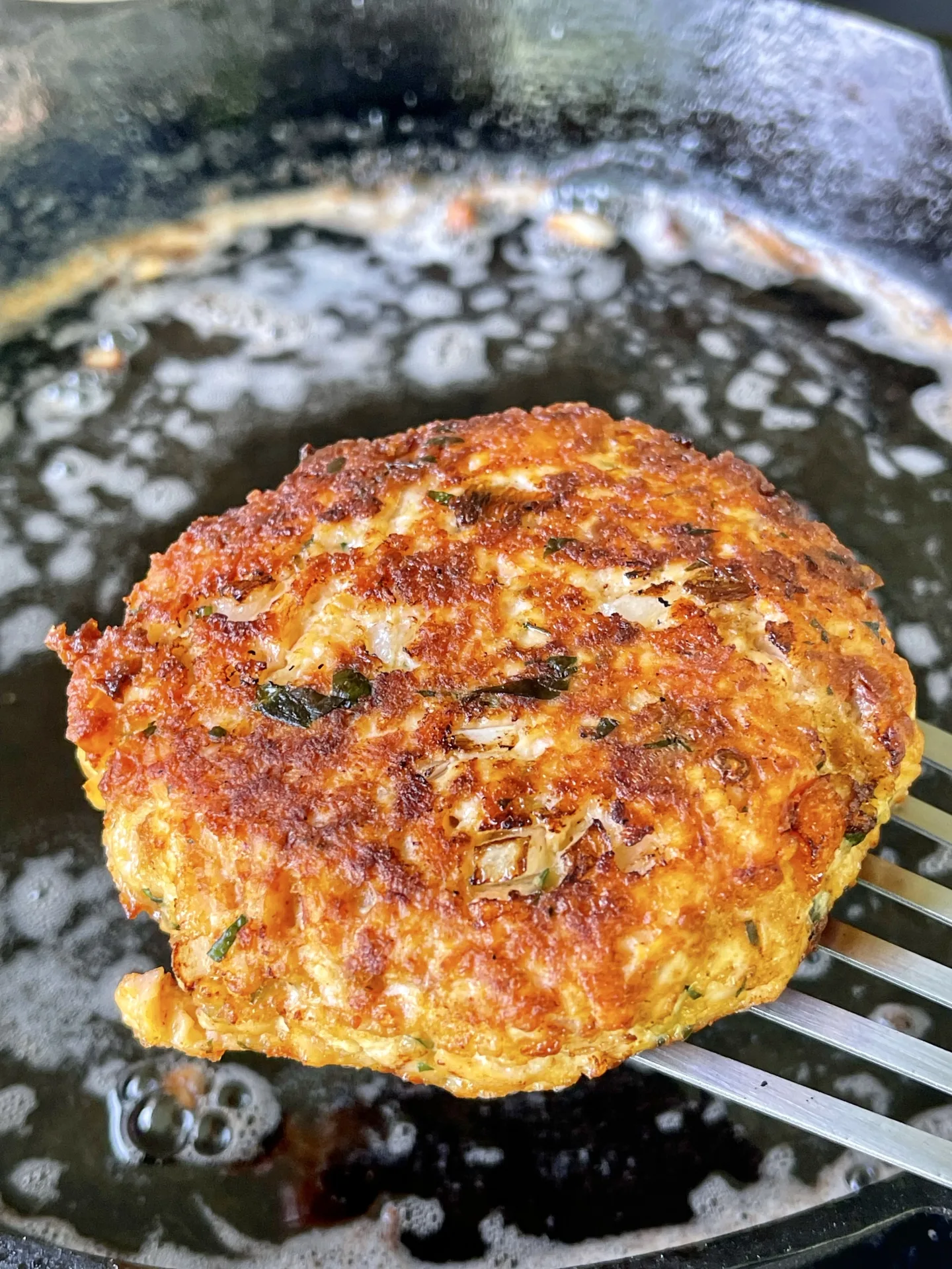 fried salmon patty