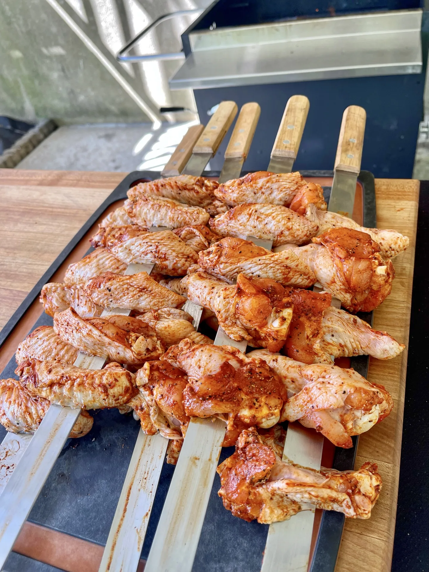 prepped thai wings
