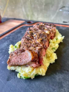 steak and potatoes