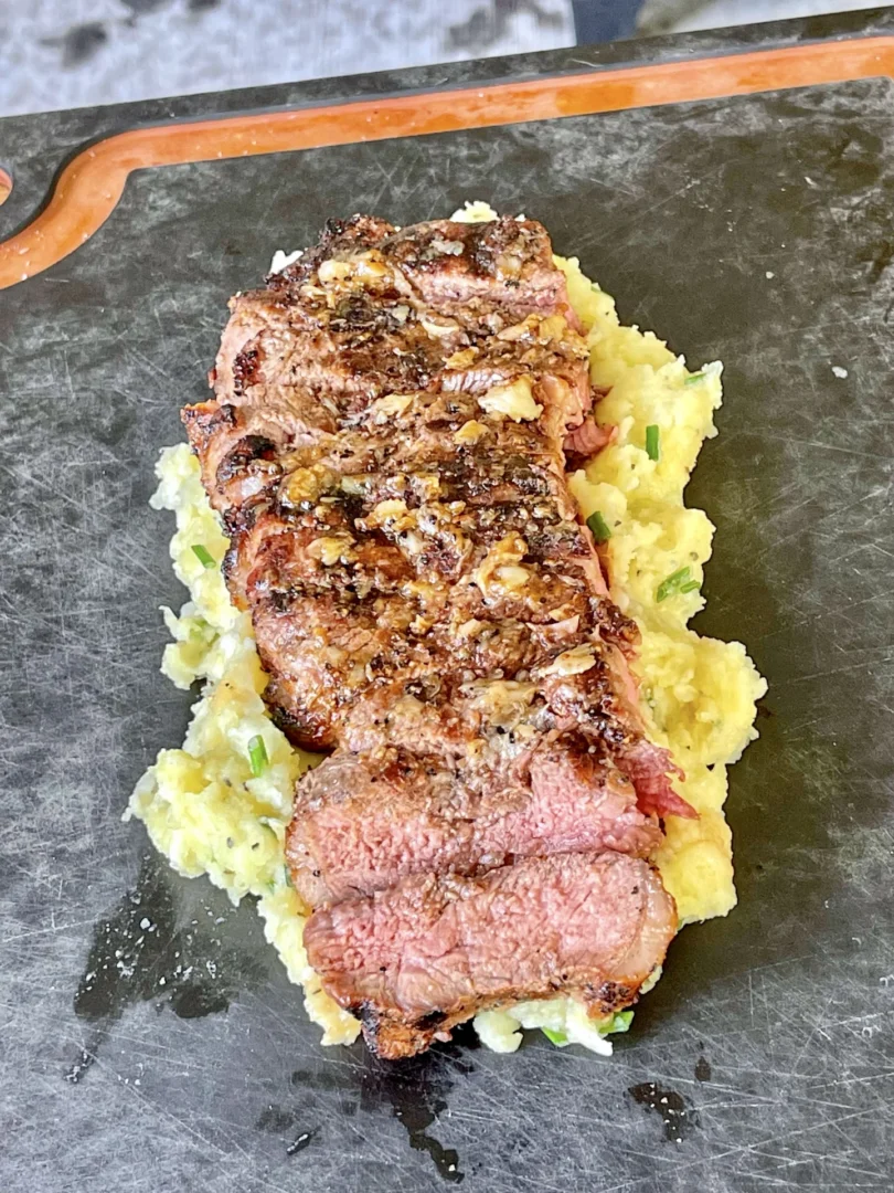 steak and potatoes