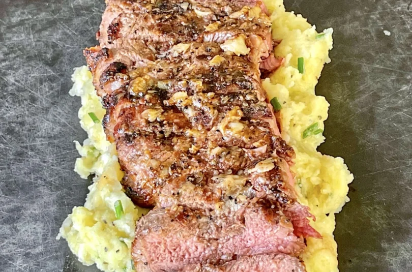 steak and potatoes