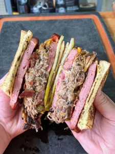 smoked bologna sandwich