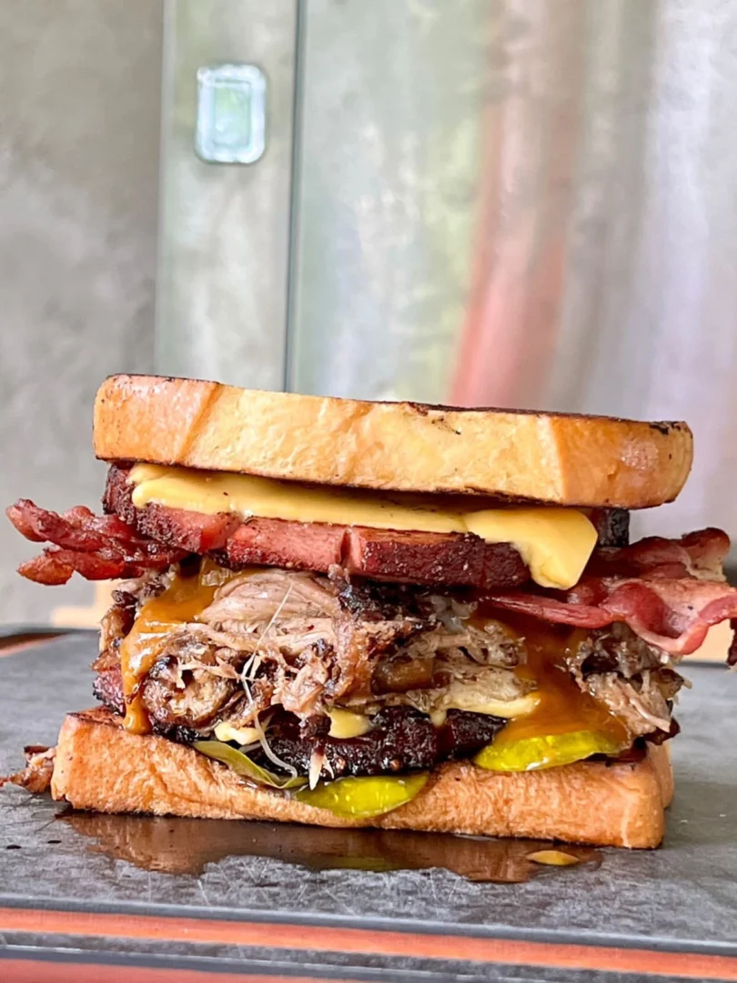 smoked bologna and pulled pork