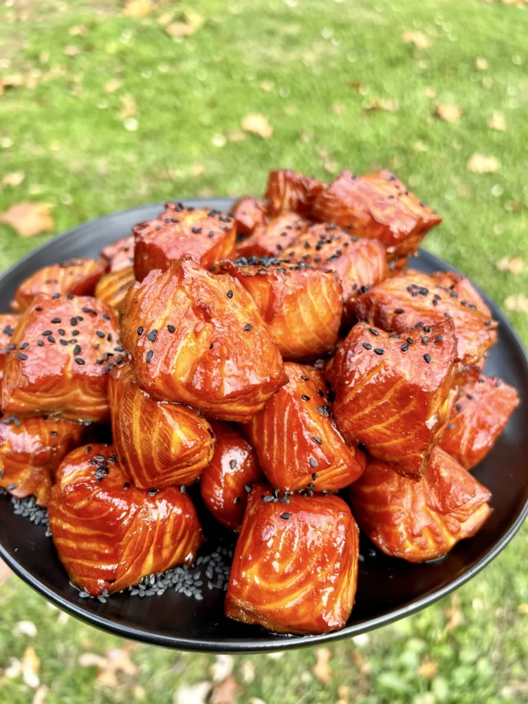 maple salmon bites