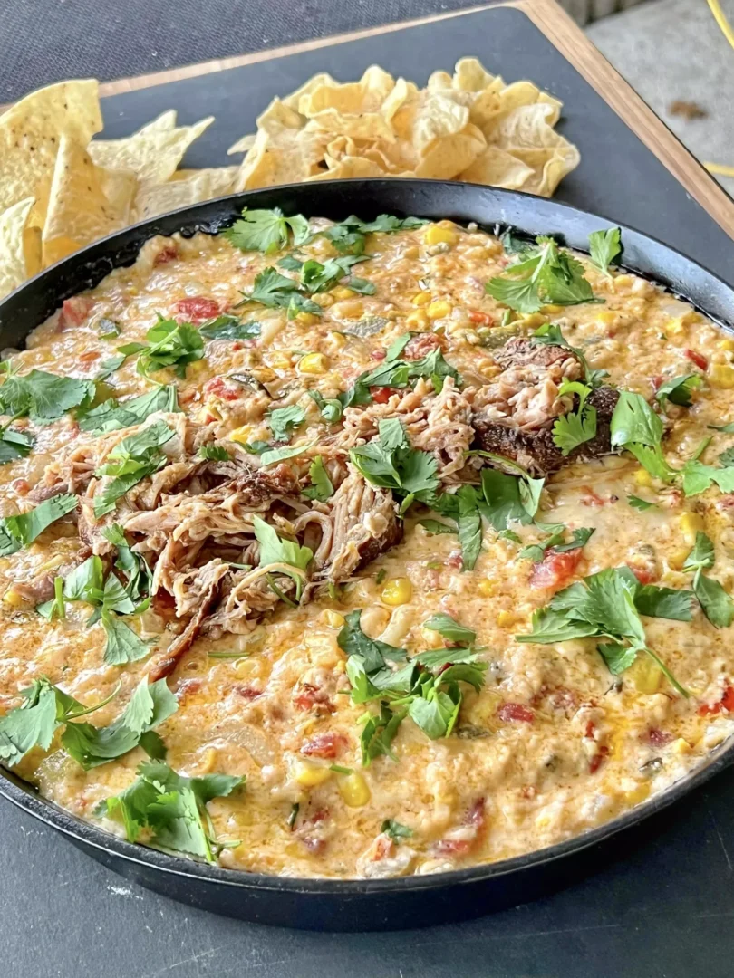 pulled pork queso