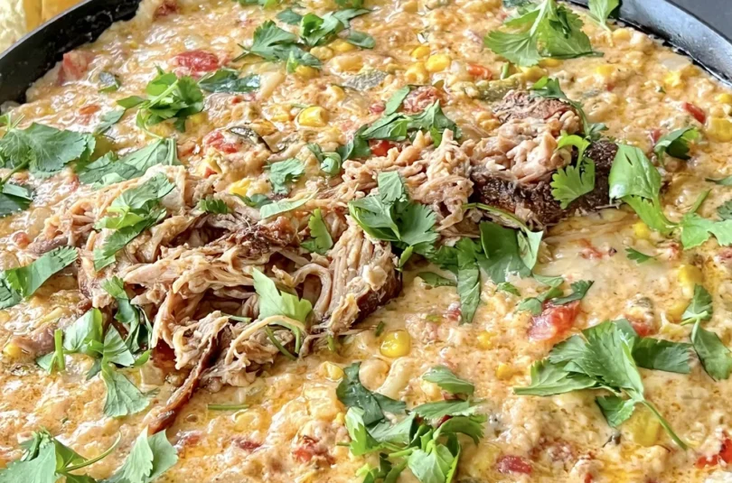 pulled pork queso