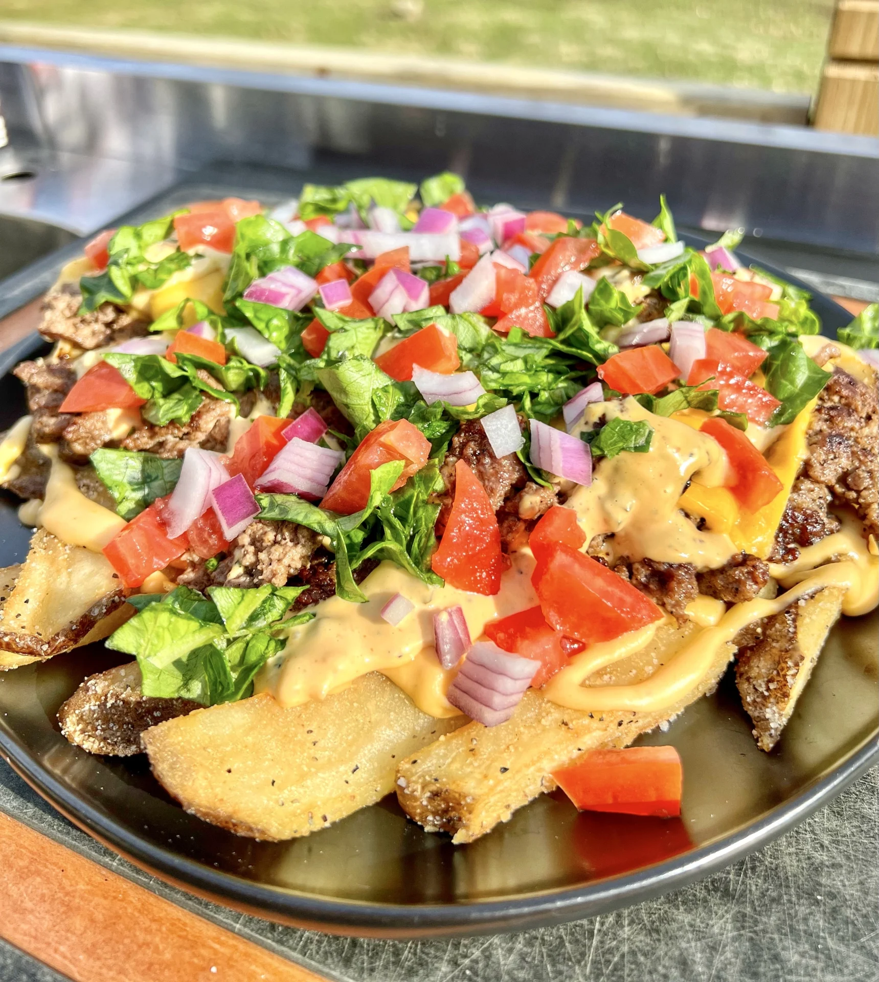 chopped cheese potato wedges
