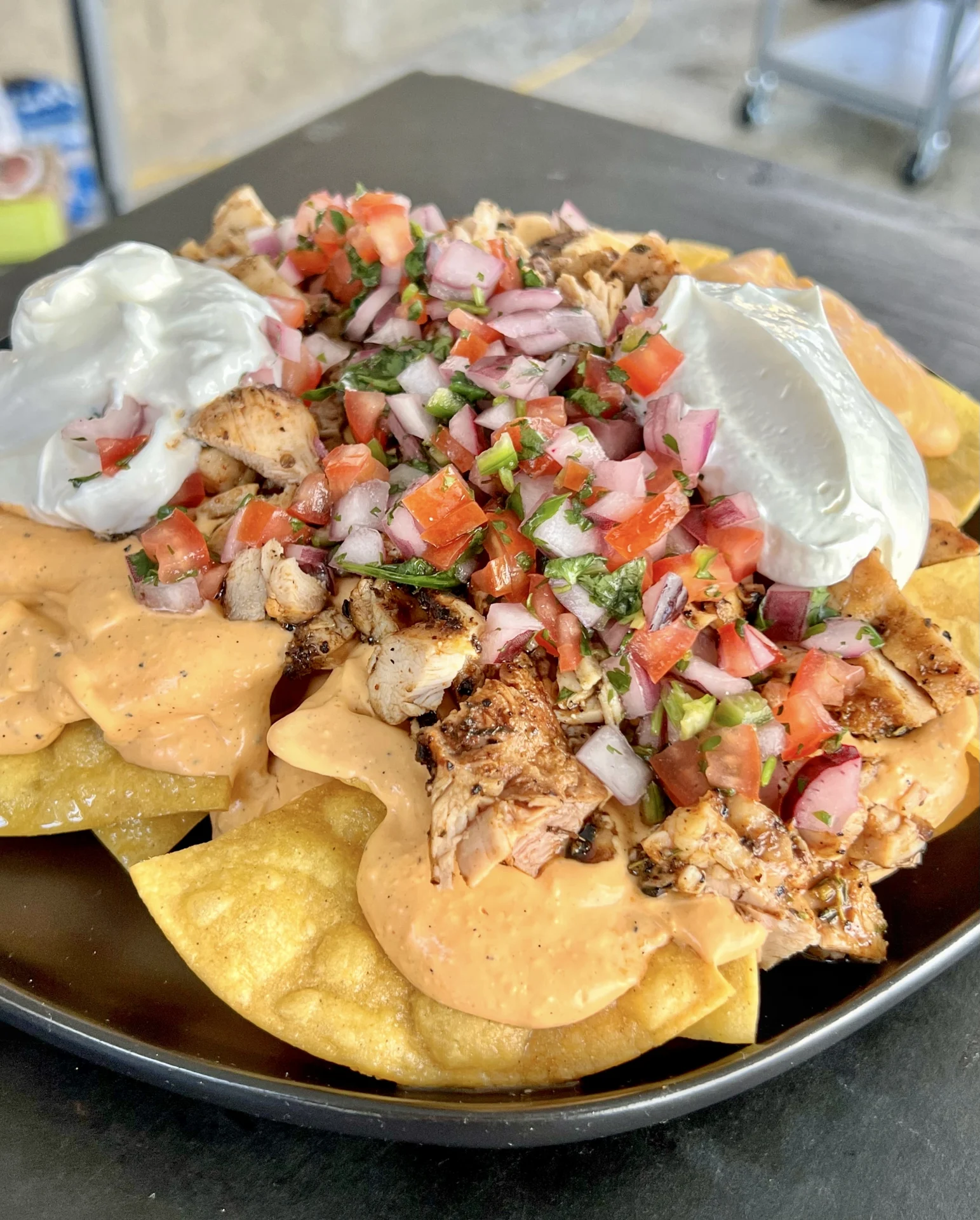 buffalo chicken nachos