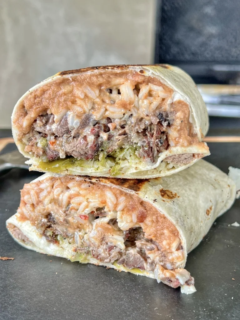 smoked beef rib burrito