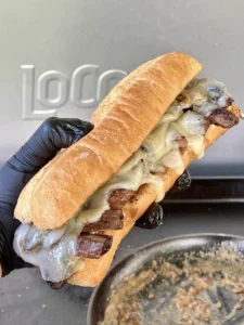 mushroom swiss steak sandwich
