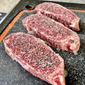 seasoned strip steak