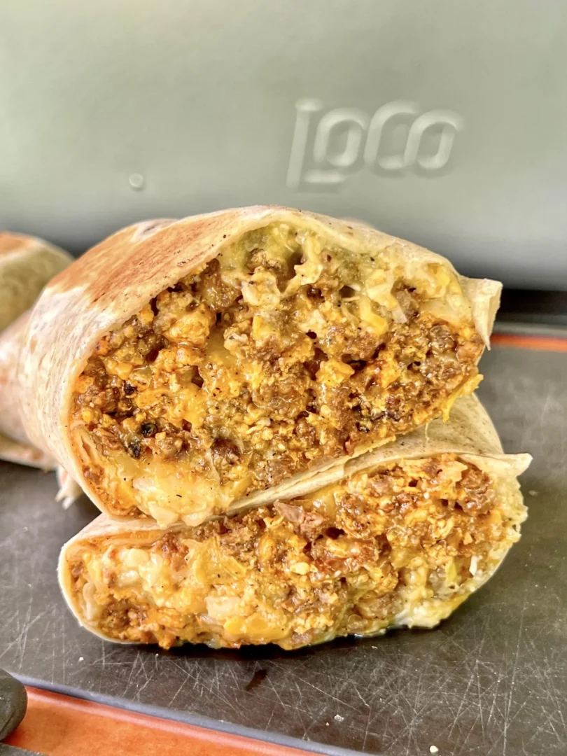 chorizo breakfast burrito