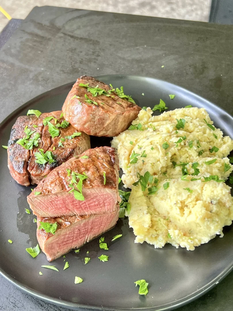 filet mignon and potatoes