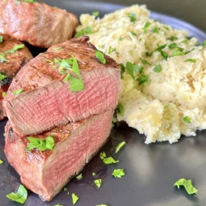 steak and potatoes
