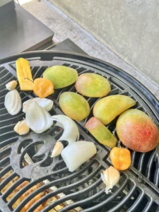Fruits and veggies on the napoleon grill