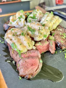 surf n turf steak and lobster