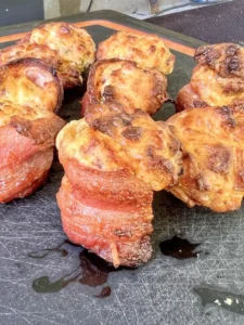 up close of the pig shot on a cutting board