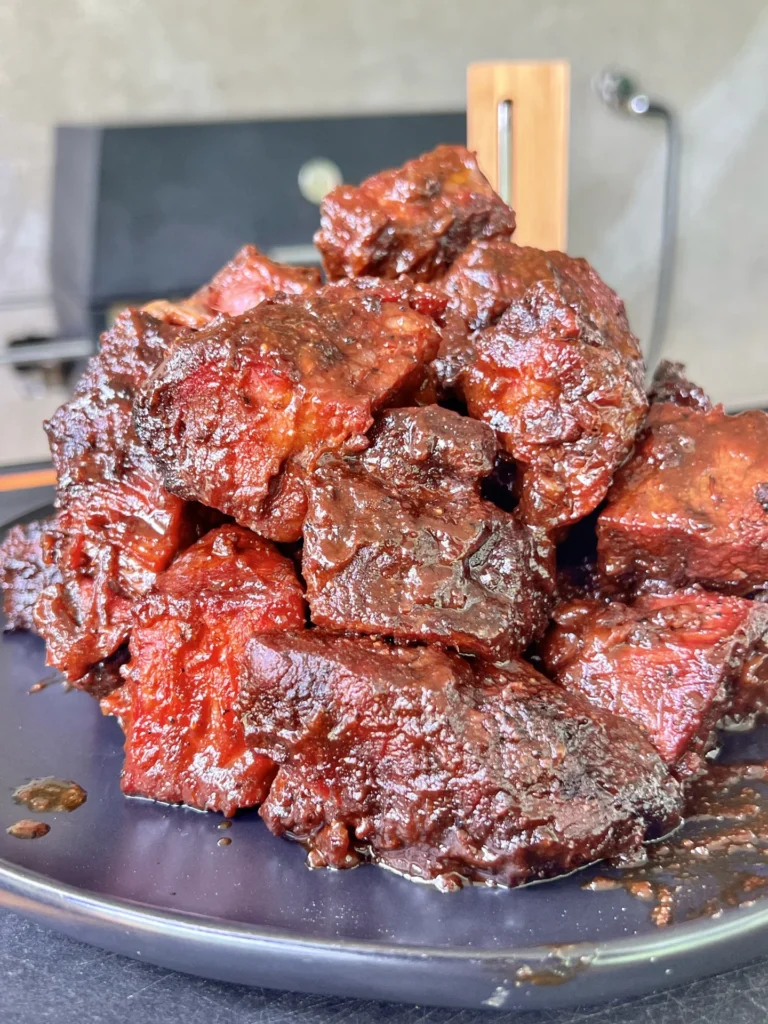 poor mans burnt ends on a plate
