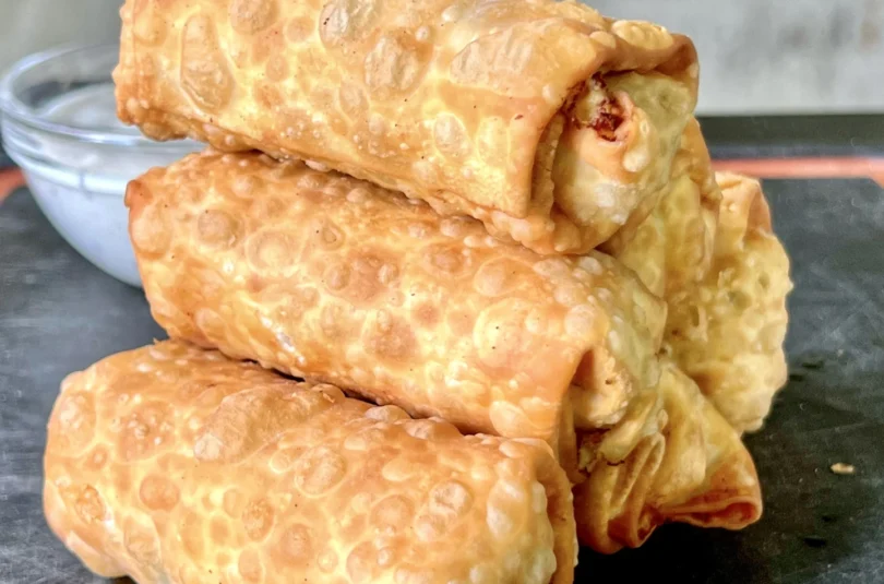 egg rolls stacked