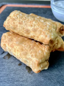 up close of egg rolls