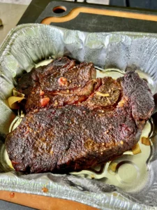 beef in a pan