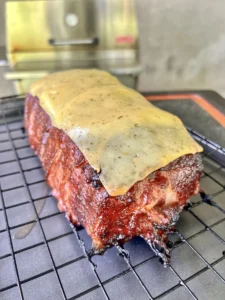 mommas meatloaf on a resting rack