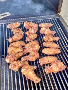 chicken wings on a grill