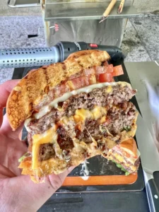 cut open juicy lucy