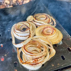 grilled onions on hasty bake