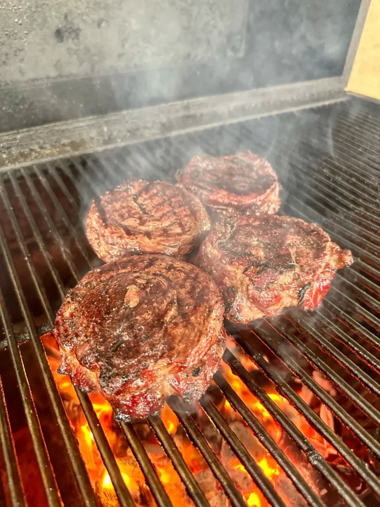 grilled spinalis on the grill