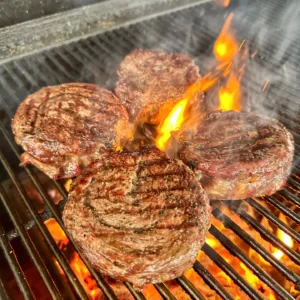 flames on the spinalis steak