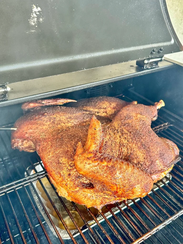 turkey in the smoker
