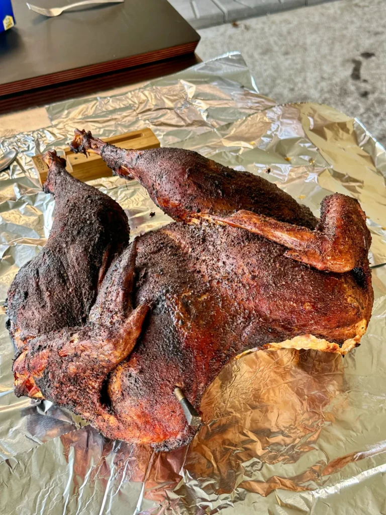 smoked spatchcock turkey