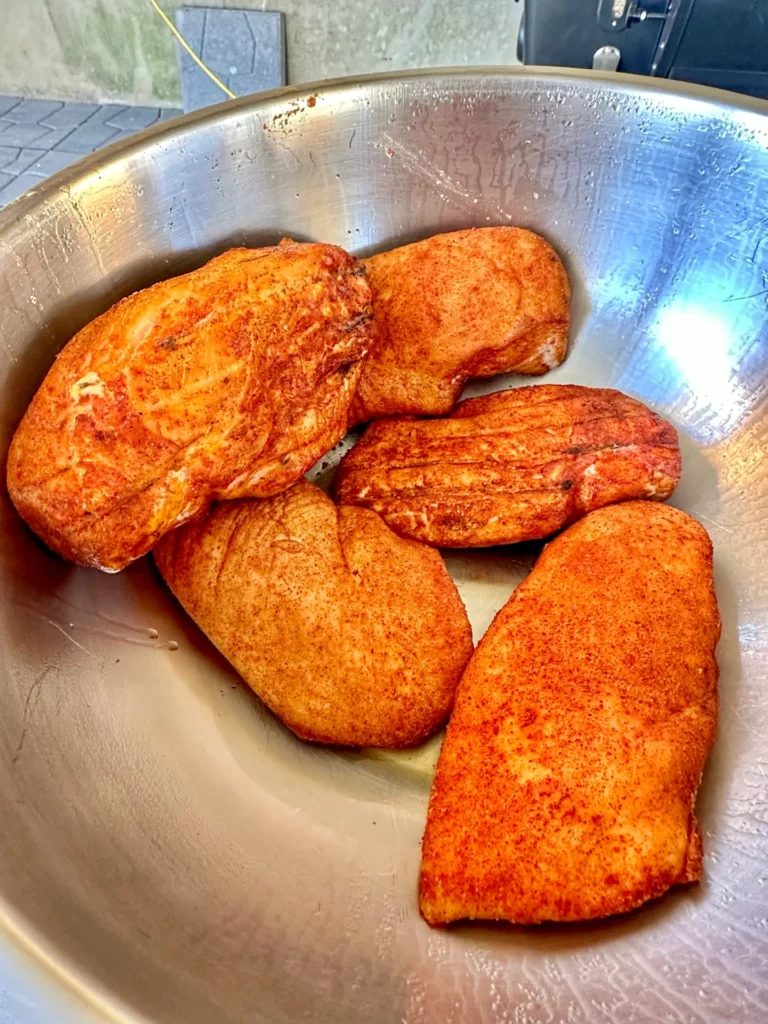 prepped chicken breasts for the sliders