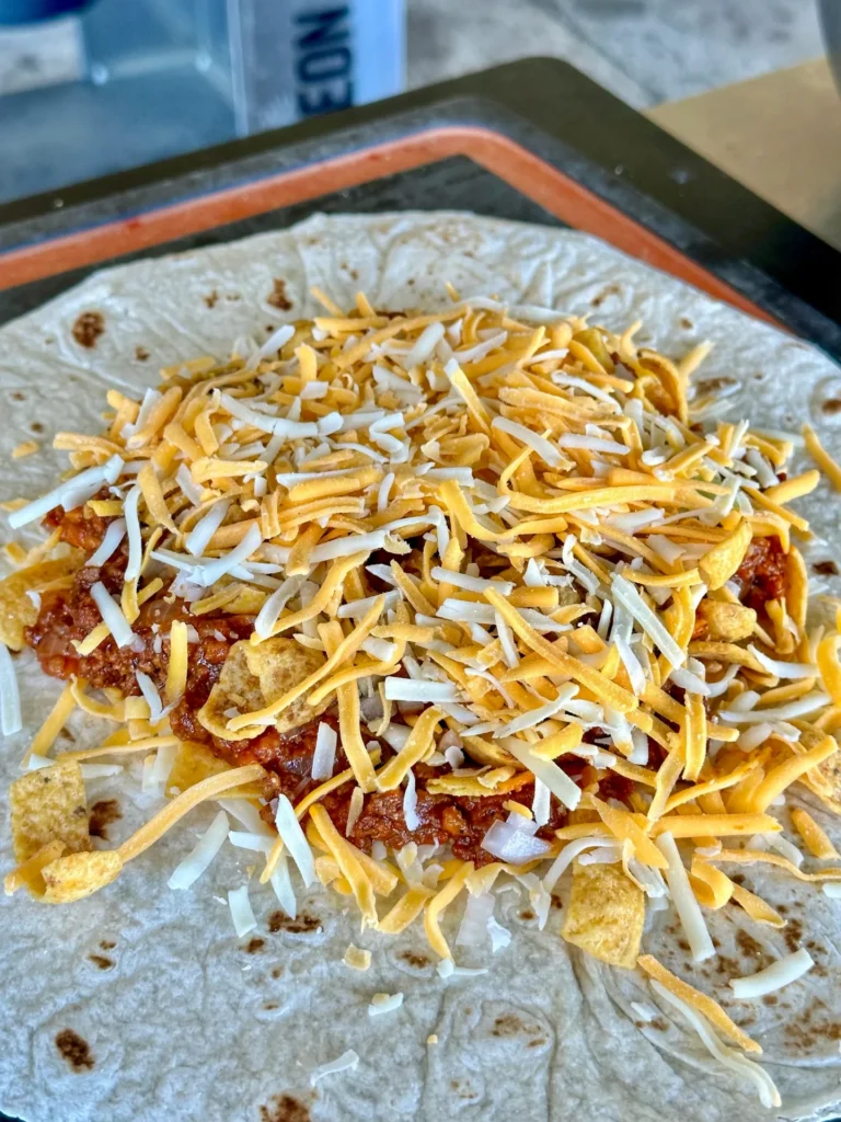 making a crunch wrap