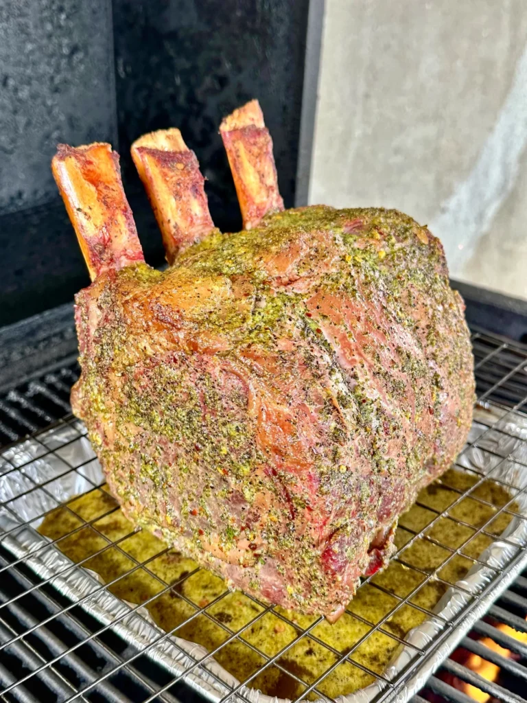 smoking prime rib