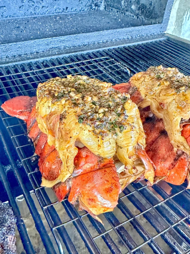 smoked lobster on a steak