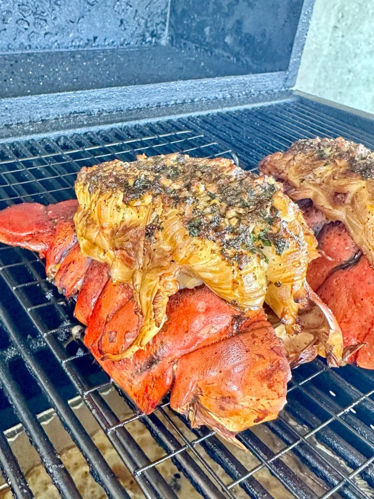 lobster tail on a smoked 