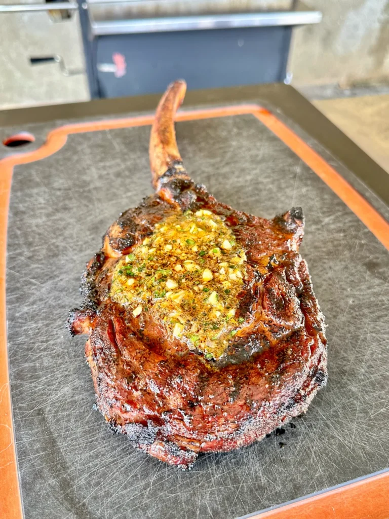 smoked ribeye with cajun honey butter