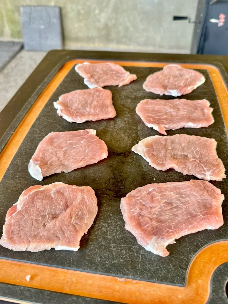 flattened pork chops