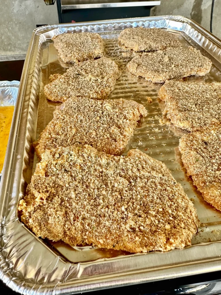 pork chops on a pan