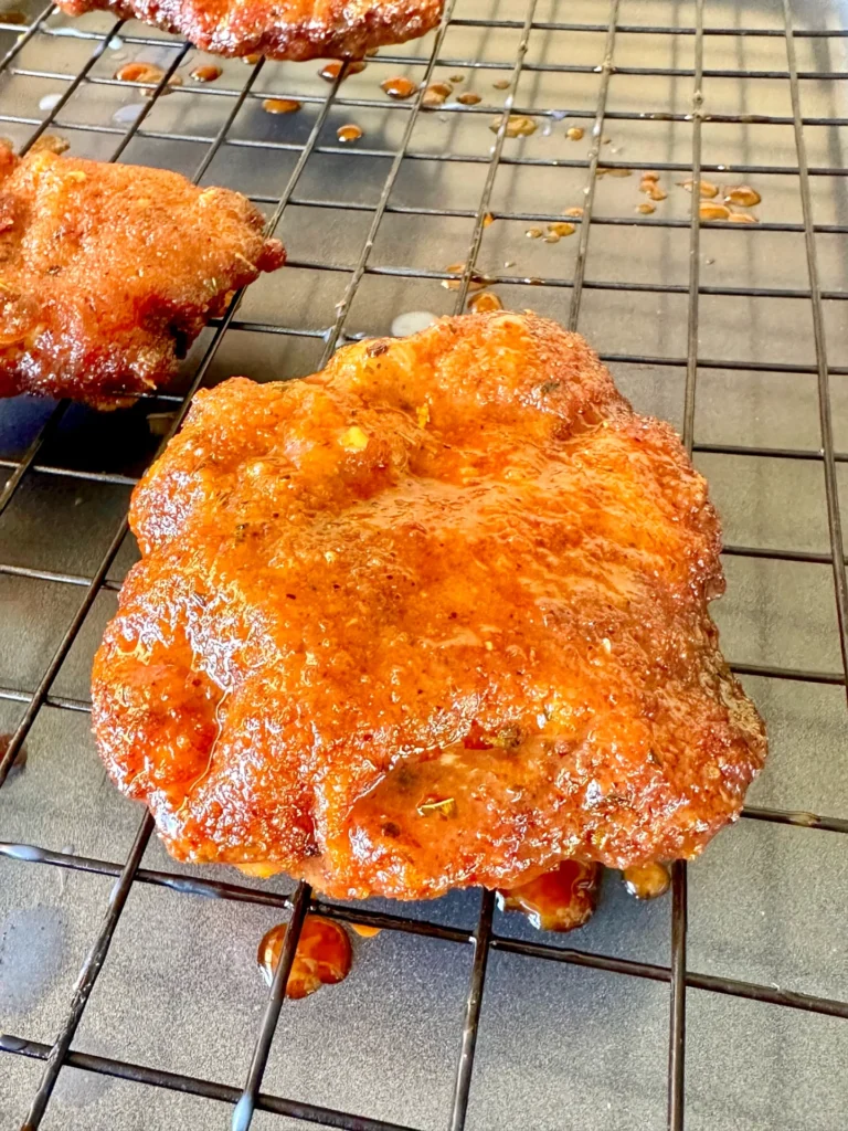 pork chop with a cajun hot honey